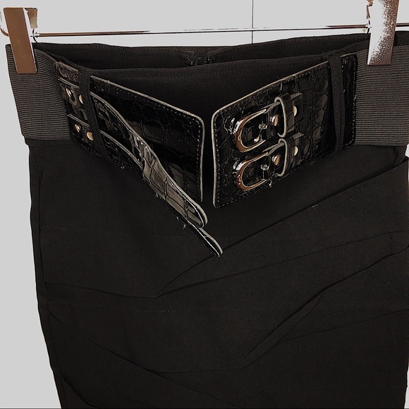 Seduction belted high waist strength pencil skirt - Picture 8 of 8